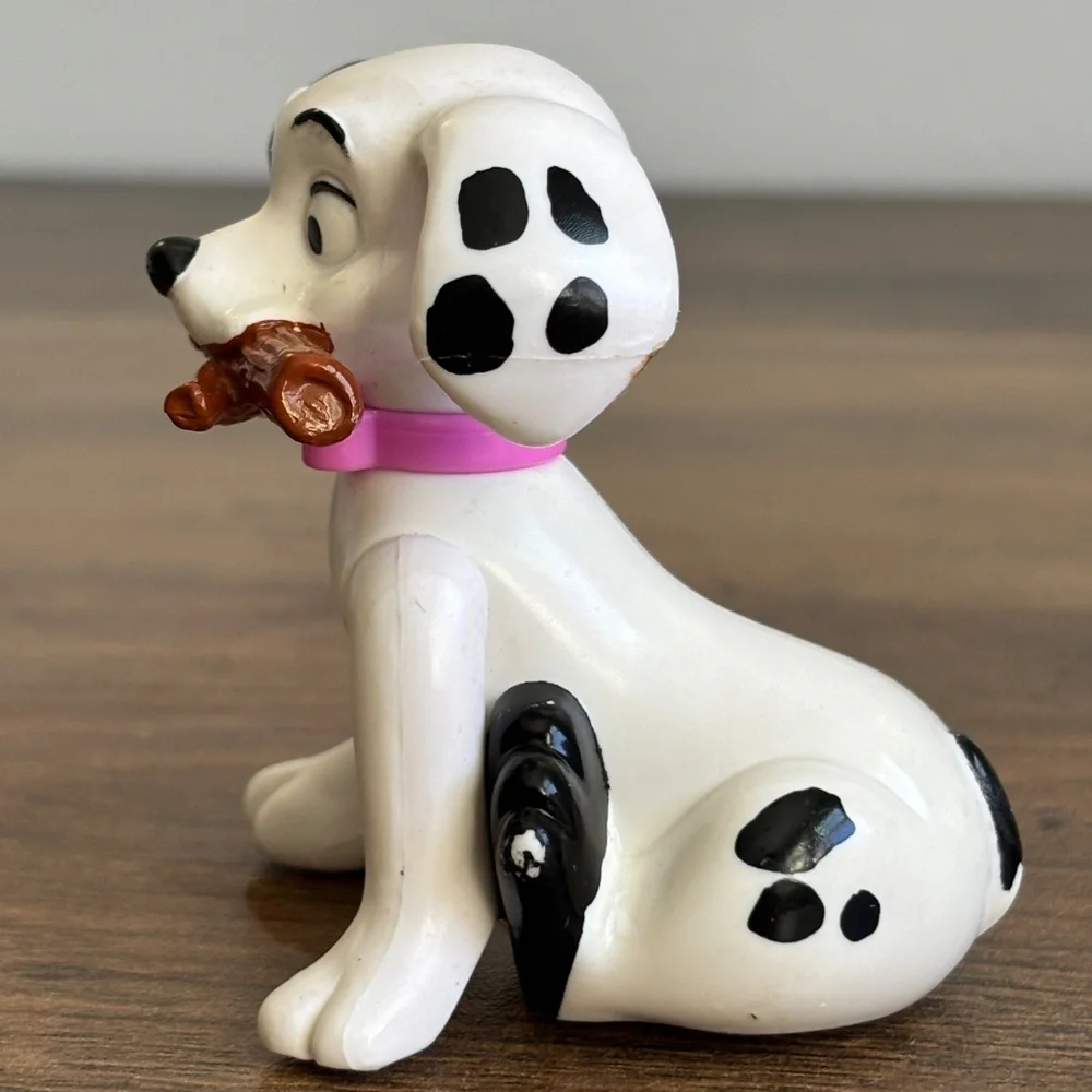 VINTAGE Disney 101 Dalmations Girl Dog Stick Toy Figure Collectible Cake Topper